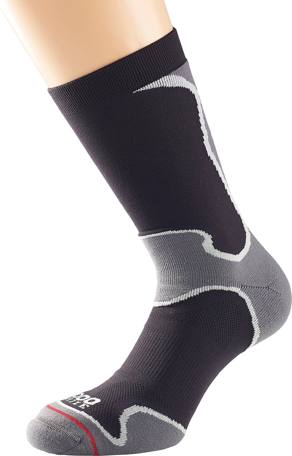 1000 Mile Fusion Double Layer Mens Running Socks - Black