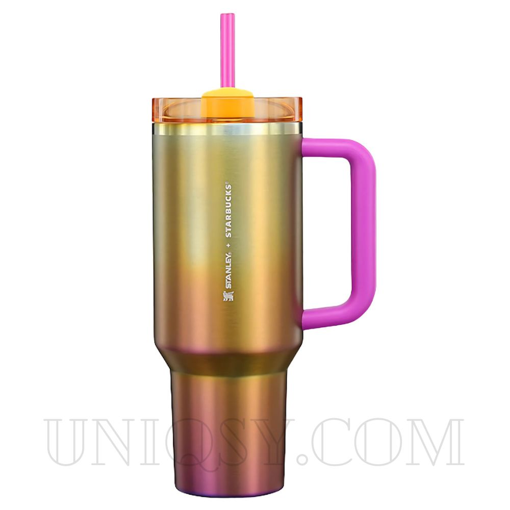 Stanley Tumbler with Handle & Straw Lid - Stainless Steel, Vacuum Insulated, Thermal Iced Travel Mug (40 OZ)