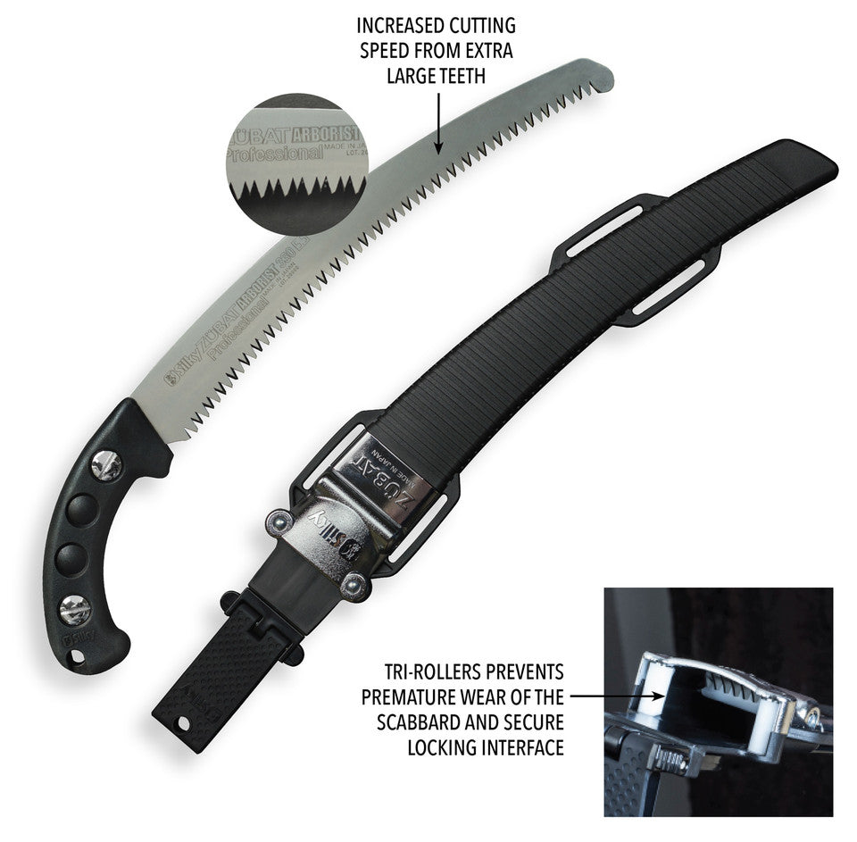 Silky Zubat Arborist Pro Hand Saw 330 - Curved - XLarge Teeth (722-33)